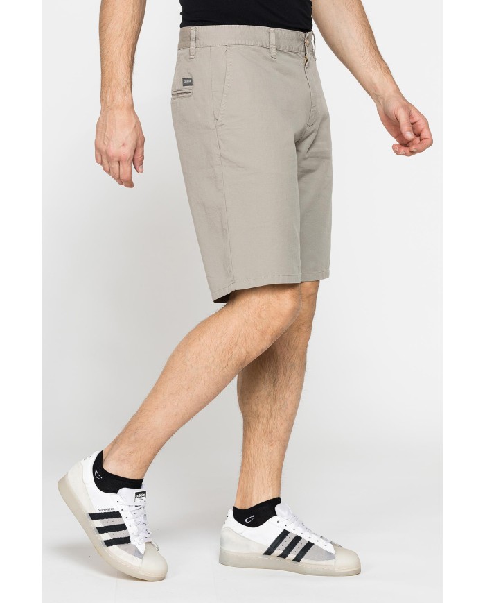 PANTALONE CORTO CHINO IN LEGGERA GABARDINA DI COTONE