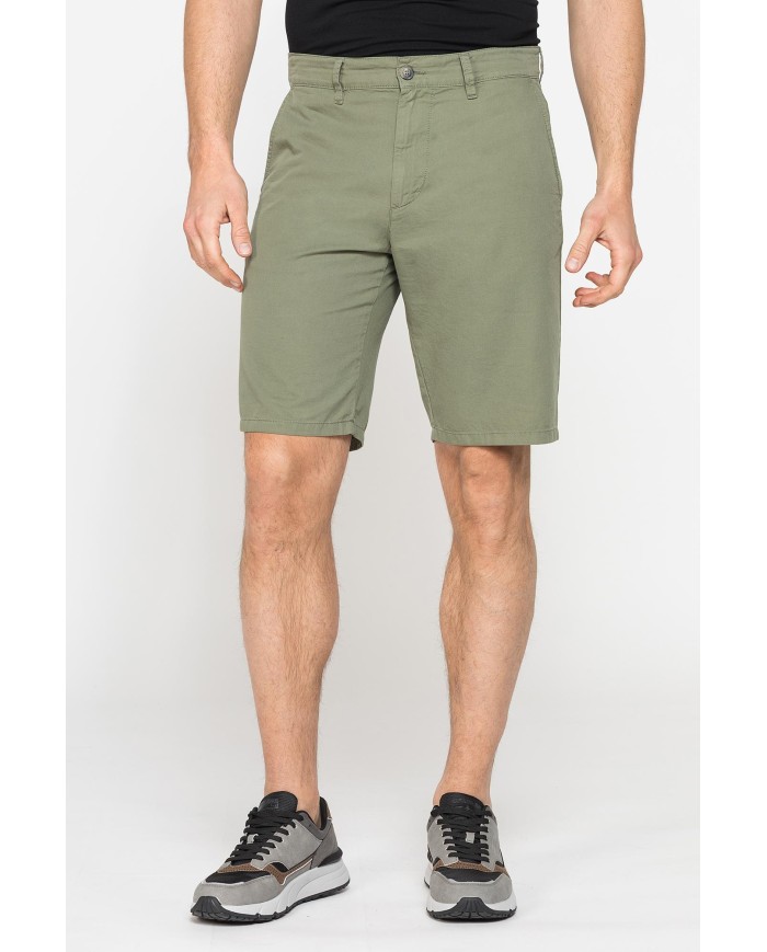 PANTALONE CORTO CHINO IN LEGGERA GABARDINA DI COTONE