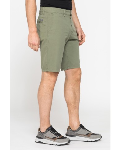 PANTALONE CORTO CHINO IN LEGGERA GABARDINA DI COTONE