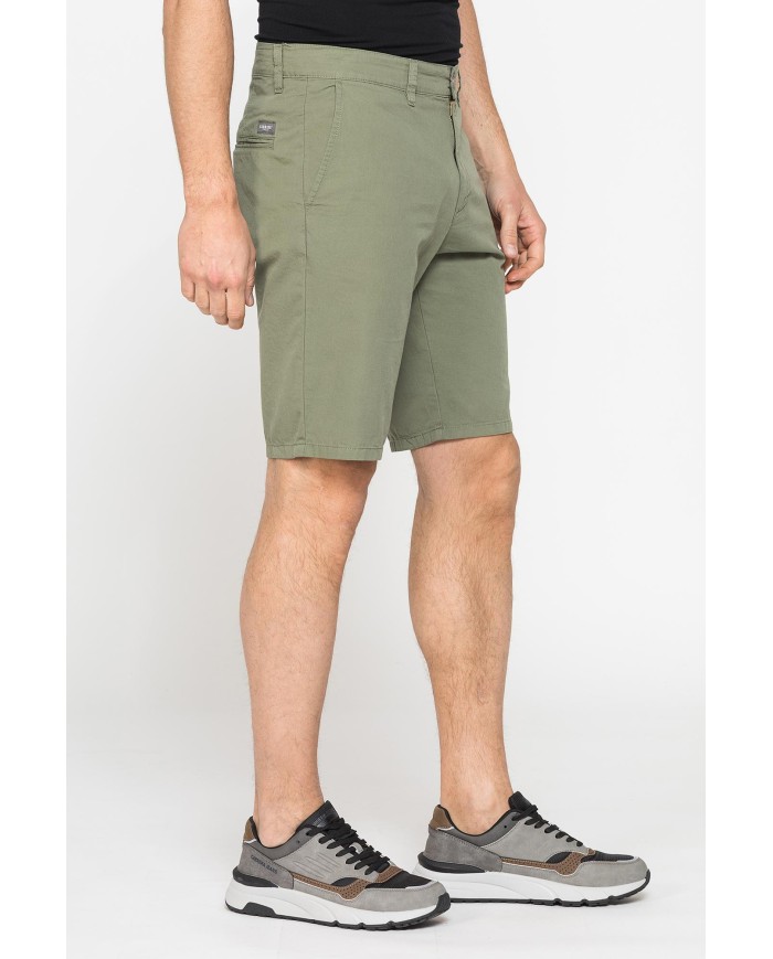 PANTALONE CORTO CHINO IN LEGGERA GABARDINA DI COTONE