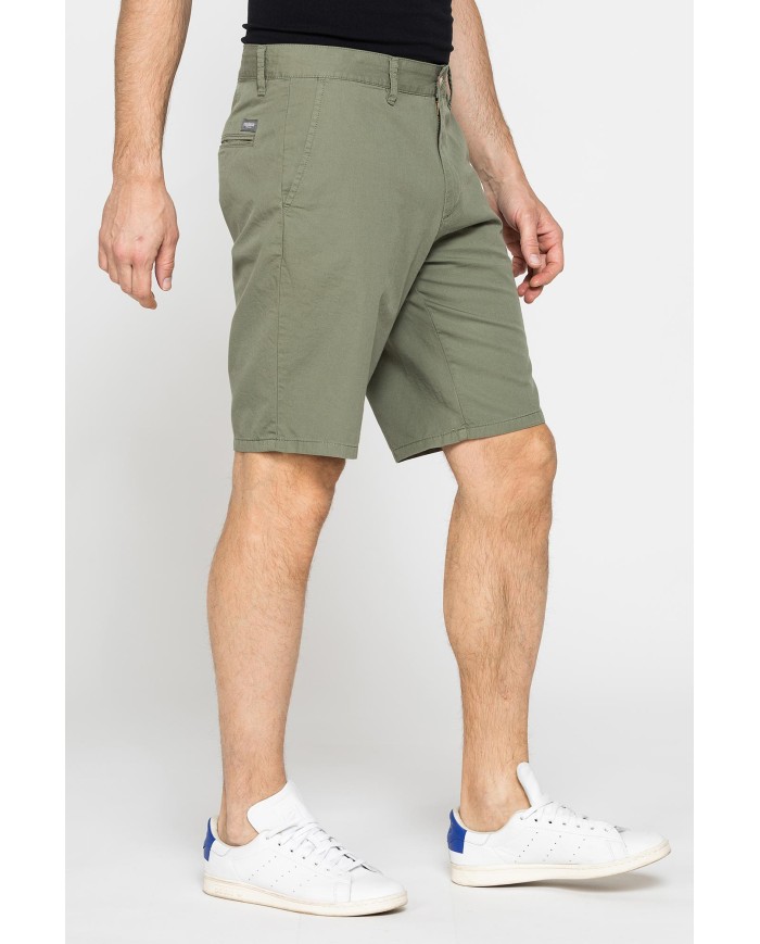 PANTALONE CORTO CHINO IN LEGGERA GABARDINA DI COTONE