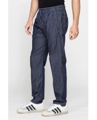 JOGGER JEANS MOD. 629 IN DENIM LEGGERO 7 oz. Vita con elastico e colulisse.