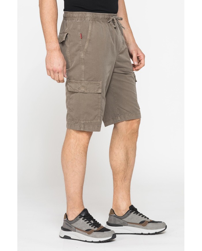 BERMUDA CON TASCONI IN GABARDINA LEGGERA 7 oz.