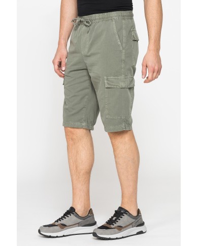 BERMUDA CON TASCONI IN GABARDINA LEGGERA 7 oz.