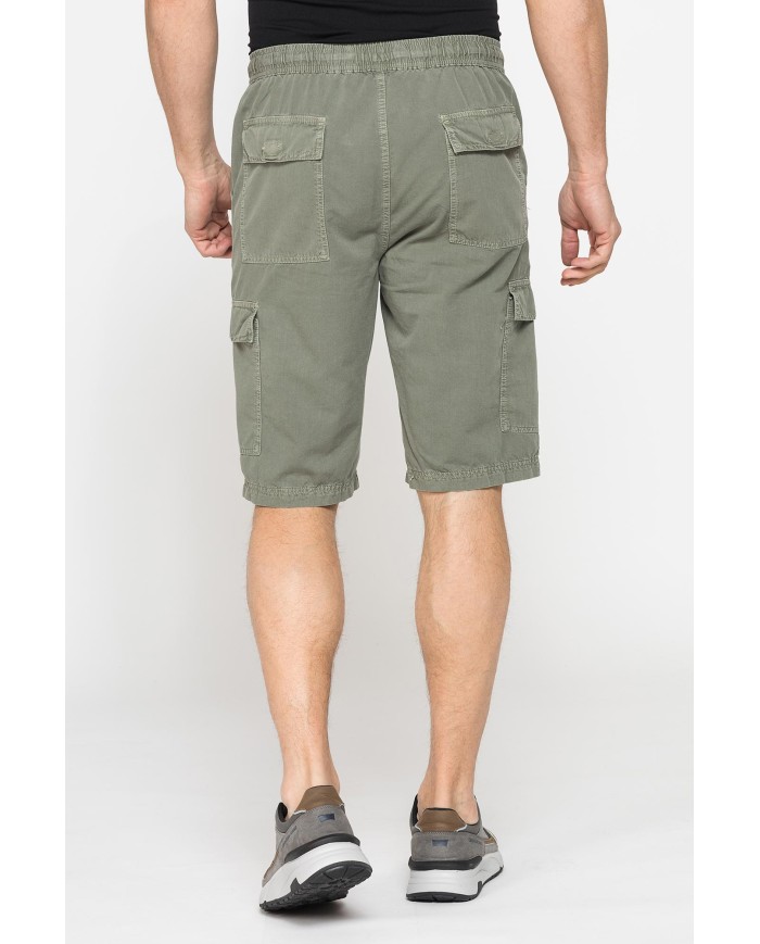BERMUDA CON TASCONI IN GABARDINA LEGGERA 7 oz.