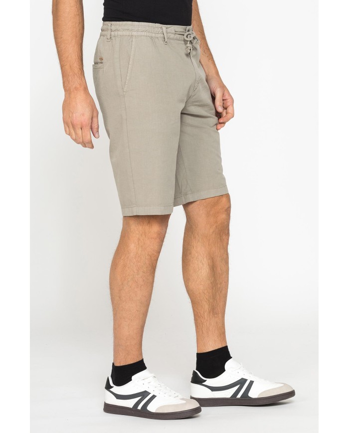 BERMUDA IN RIPSTOP LEGGERO CON ELASTICO E COULISSE