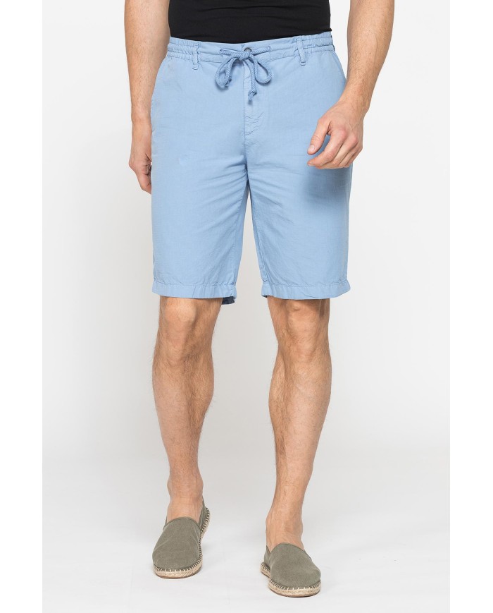 BERMUDA IN RIPSTOP LEGGERO CON ELASTICO E COULISSE