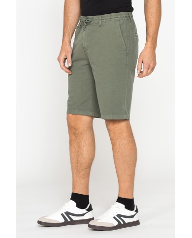 BERMUDA IN RIPSTOP LEGGERO CON ELASTICO E COULISSE