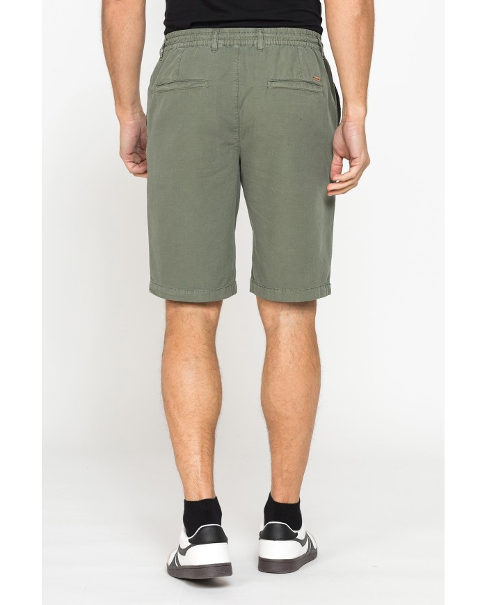 BERMUDA IN RIPSTOP LEGGERO CON ELASTICO E COULISSE