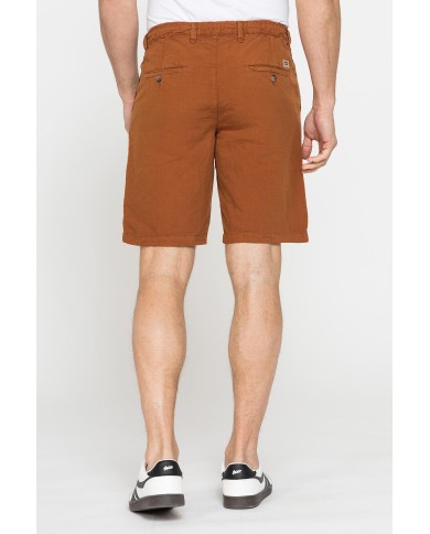 BERMUDA CHINO IN TESSUTO LINO E COTONE CON COULISSE