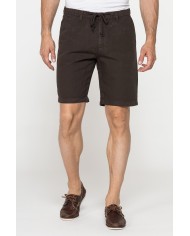 BERMUDA CHINO IN TESSUTO LINO E COTONE CON COULISSE