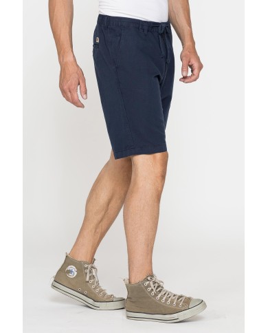 BERMUDA CHINO IN TESSUTO LINO E COTONE CON COULISSE