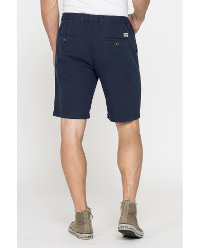 BERMUDA CHINO IN TESSUTO LINO E COTONE CON COULISSE