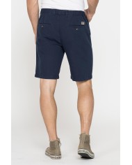 BERMUDA CHINO IN TESSUTO LINO E COTONE CON COULISSE