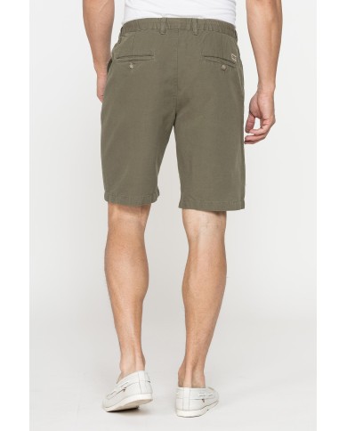 BERMUDA CHINO IN TESSUTO LINO E COTONE CON COULISSE