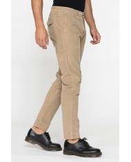 PANTALONE CON CINTURA MOD. 639 IN VELLUTO MALTAGLIATO