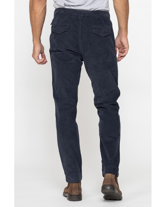 PANTALONE CON CINTURA MOD. 639 IN VELLUTO MALTAGLIATO