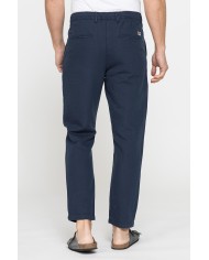 PANTALONE CHINO IN TESSUTO COTONE E LINO CON COULISSE