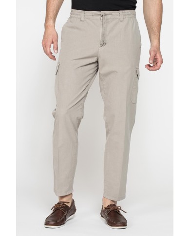 PANTALONI CHINO CON COULISSE E TASCONI LATERALI