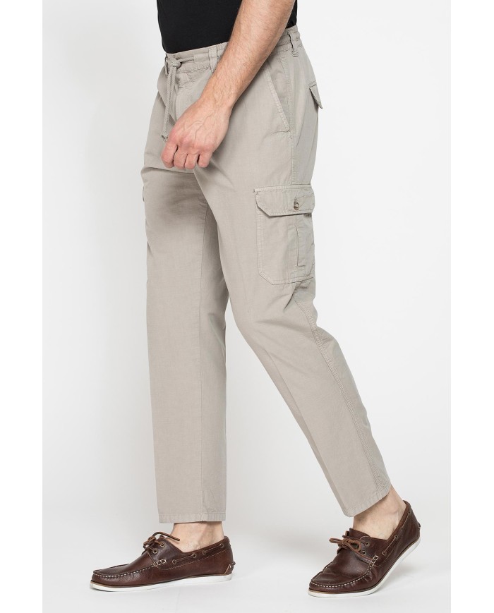 PANTALONI CHINO CON COULISSE E TASCONI LATERALI