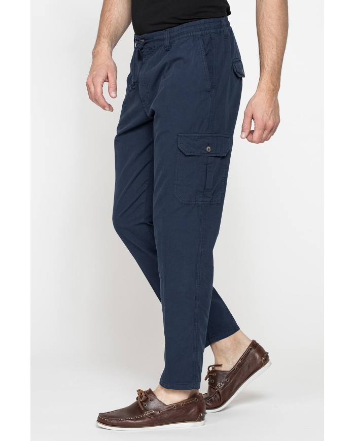 PANTALONI CHINO CON COULISSE E TASCONI LATERALI