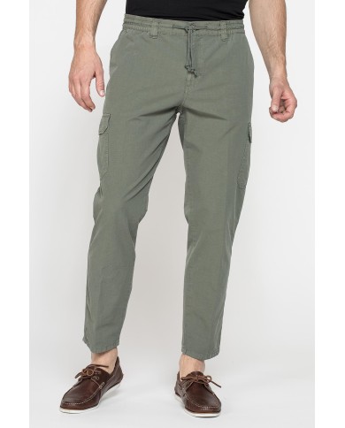 PANTALONI CHINO CON COULISSE E TASCONI LATERALI