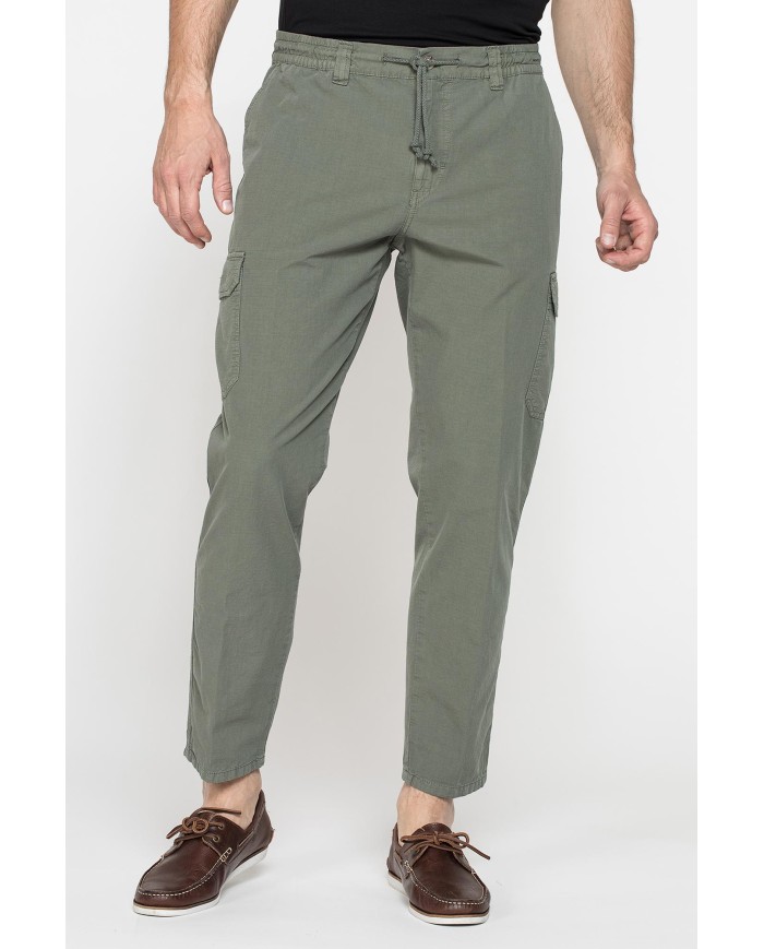 PANTALONI CHINO CON COULISSE E TASCONI LATERALI