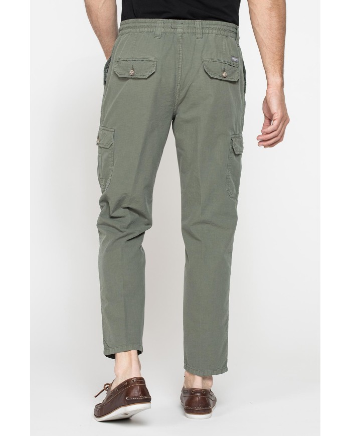 PANTALONI CHINO CON COULISSE E TASCONI LATERALI
