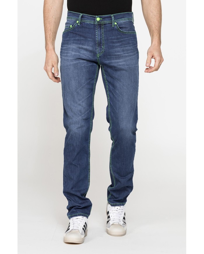 JEANS UOMO MOD. 700 REGULAR FIT CON DETTAGLI A CONTRASTO