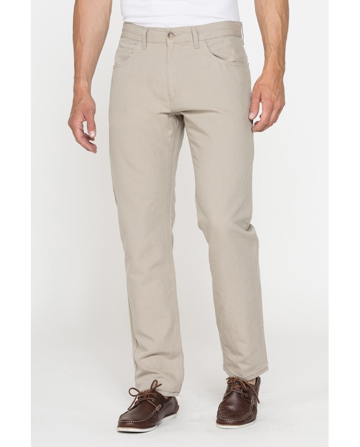PANTALONE 5 TASCHE MOD. 707 IN TESSUTO MISTO LINO