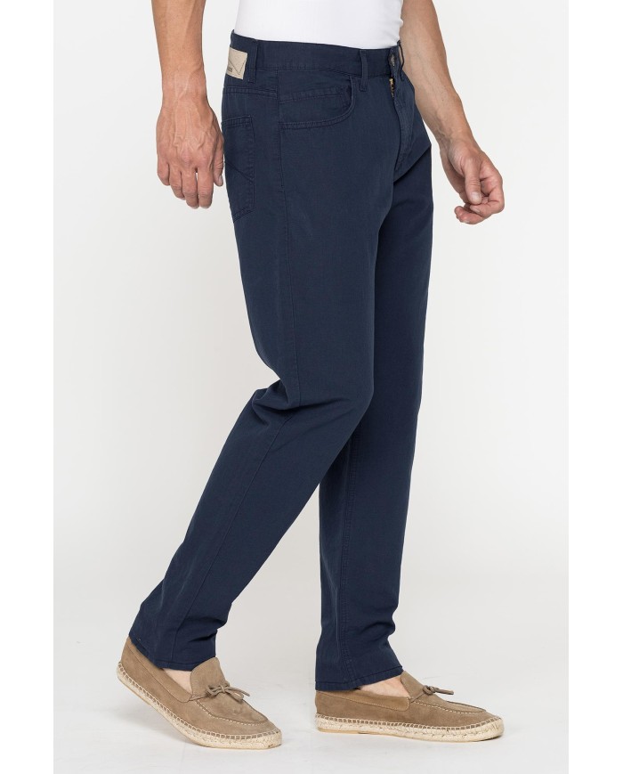 PANTALONE 5 TASCHE MOD. 707 IN TESSUTO MISTO LINO