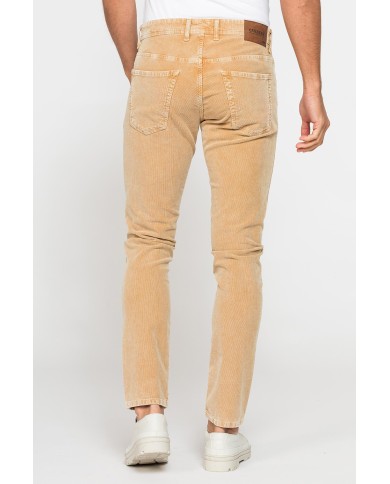 PANTALONE SLIM FIT IN VELLUTO STRETCH TINTURA ACID WASH