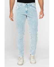 PANTALONE SLIM FIT IN VELLUTO STRETCH TINTURA ACID WASH