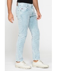 PANTALONE SLIM FIT IN VELLUTO STRETCH TINTURA ACID WASH