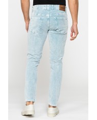 PANTALONE SLIM FIT IN VELLUTO STRETCH TINTURA ACID WASH