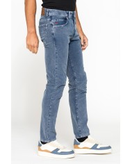 PANTALONE SLIM FIT IN VELLUTO STRETCH TINTURA ACID WASH