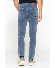 PANTALONE SLIM FIT IN VELLUTO STRETCH TINTURA ACID WASH