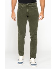 PANTALONE SLIM FIT IN VELLUTO STRETCH TINTURA ACID WASH
