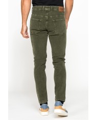 PANTALONE SLIM FIT IN VELLUTO STRETCH TINTURA ACID WASH