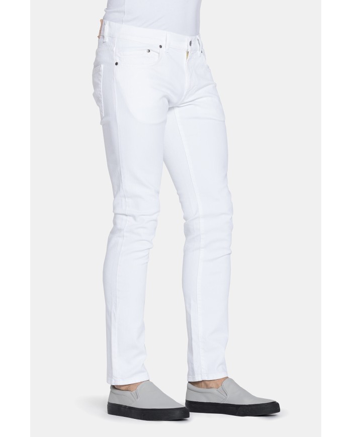 JEANS UOMO COLORATO STRETCH MOD. 717. Vita bassa gamba asciutta