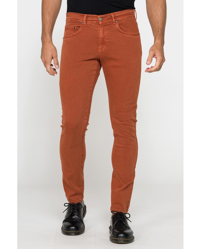 COLOR JEANS IN BULL DENIM SLIM FIT CON TINTURA OLD