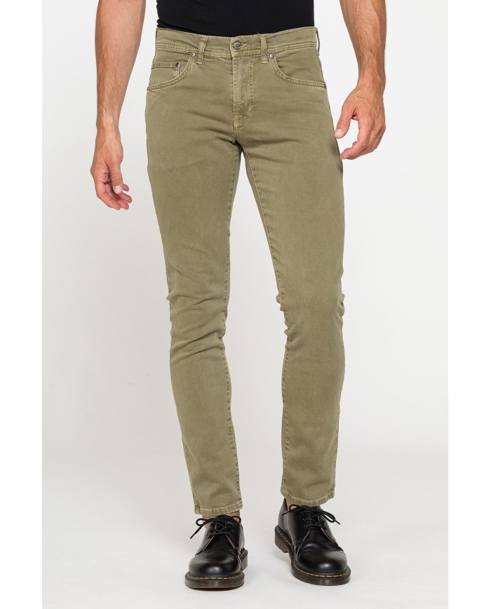 COLOR JEANS IN BULL DENIM SLIM FIT CON TINTURA OLD