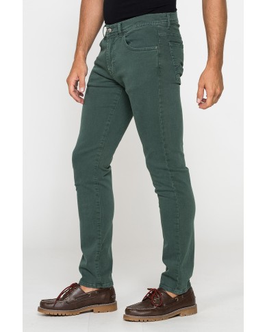 COLOR JEANS IN BULL DENIM SLIM FIT CON TINTURA OLD