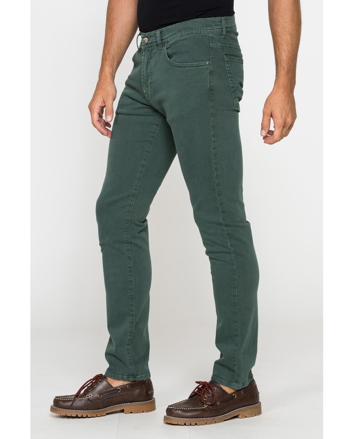 COLOR JEANS IN BULL DENIM SLIM FIT CON TINTURA OLD