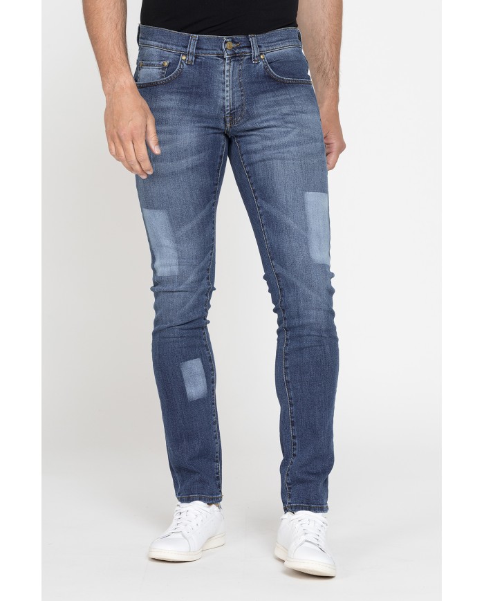 JEANS UOMO STRETCH MOD. 717. Vita bassa gamba asciutta