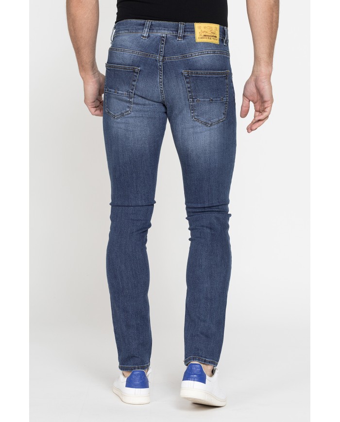 JEANS UOMO STRETCH MOD. 717. Vita bassa gamba asciutta