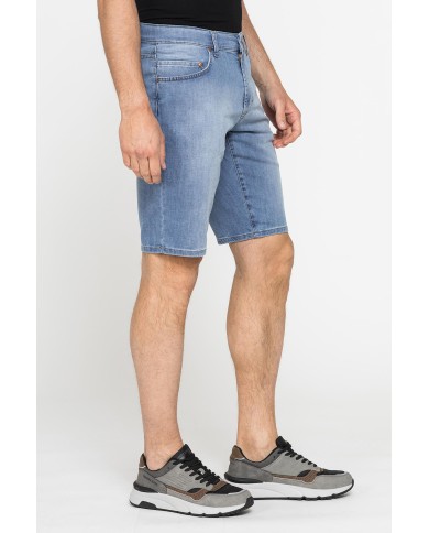 BERMUDA 5 TASCHE IN JEANS LEGGERO ELASTICIZZATO