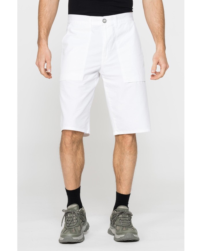 BERMUDA TINTA UNITA IN TELA DI COTONE