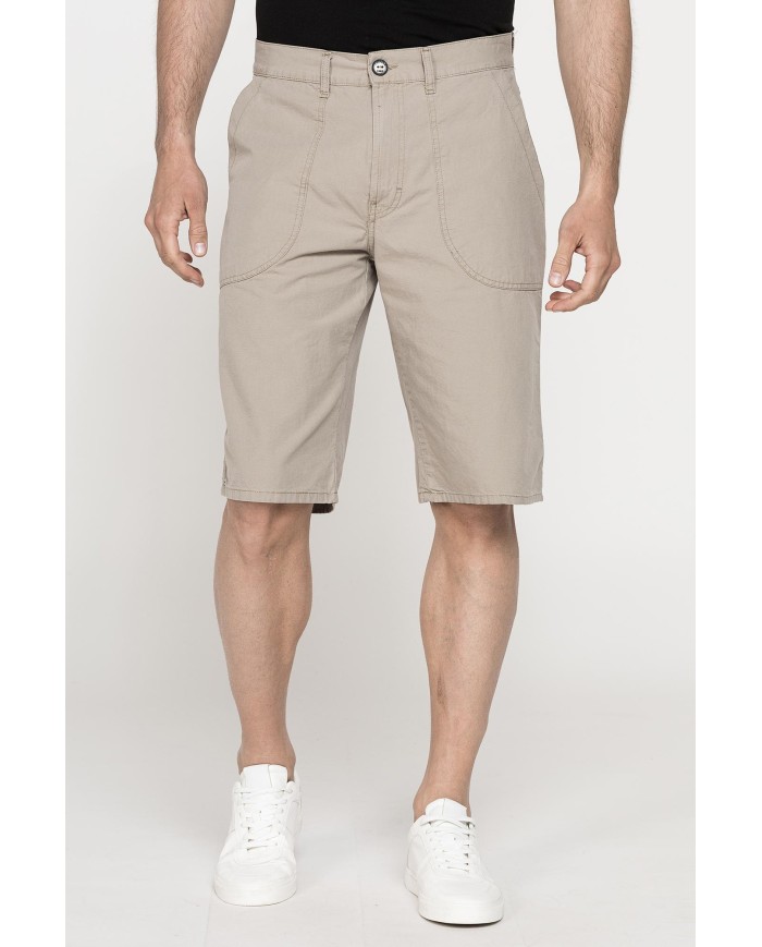 BERMUDA TINTA UNITA IN TELA DI COTONE