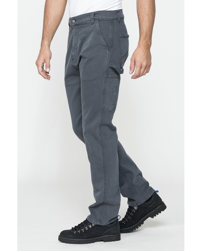 PANTALONE  WORKER MOD. 725 IN BULL DENIM ELASTICIZZATO
